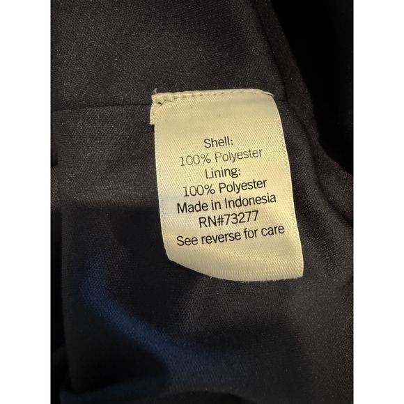 NINE WEST Sparkly Blue High Collared Top Large Long Sleeves Lined Keyhole - Picture 7 of 8